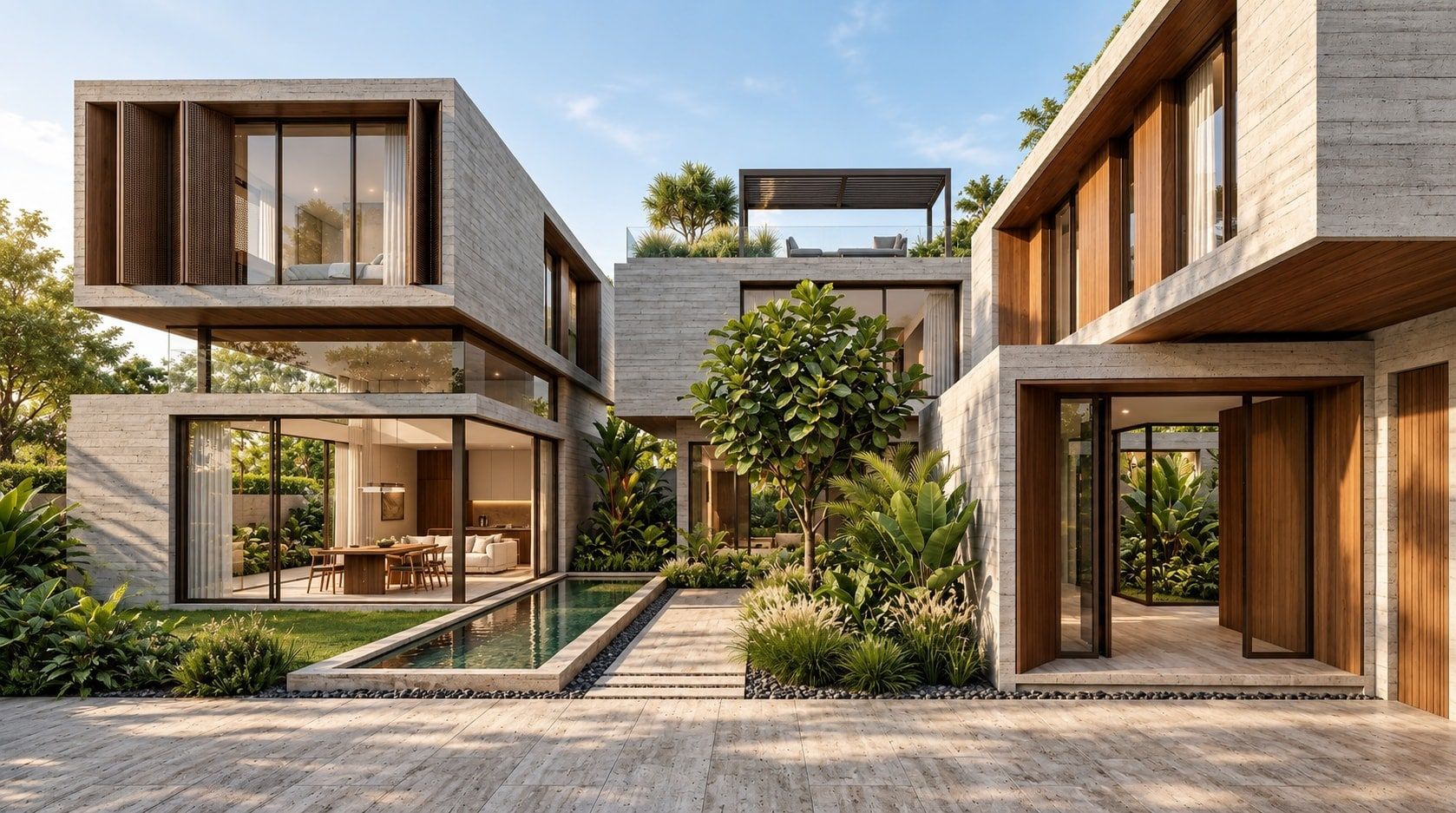Concrete and Timber Tropical House, image 1 of 7
