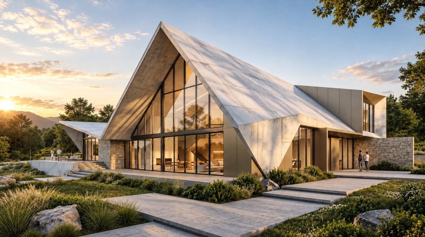 Folded Roof House, image 1 of 3