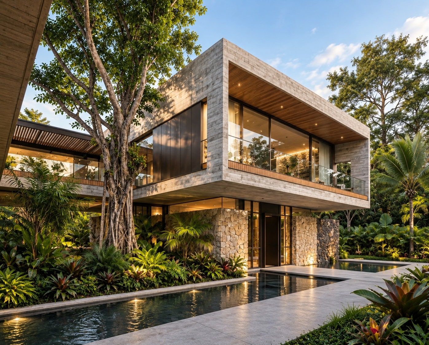 Concrete and Timber Tropical House, image 5 of 7