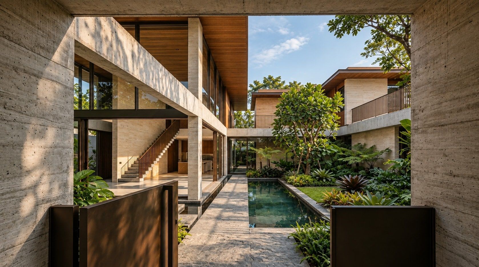 Concrete and Timber Tropical House, image 6 of 7